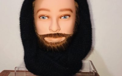 Snood Capuche Angora Noir