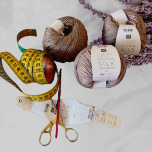 Fil à tricoter de qualité supérieure en coton organique, soie naturelle et cachemire