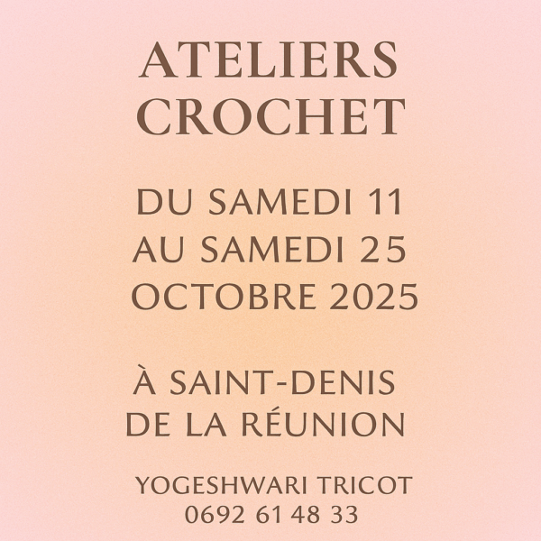 Atelier de crochet pour enfants à partir de 8 ans