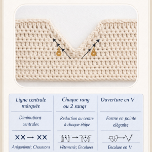 Encolure V au Crochet