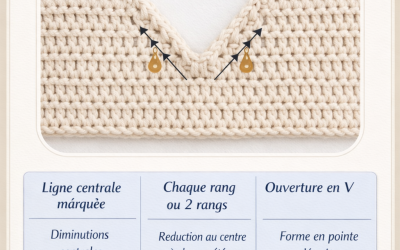 Encolure V au crochet