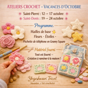 Ateliers Crochet – Vacances d’Octobre